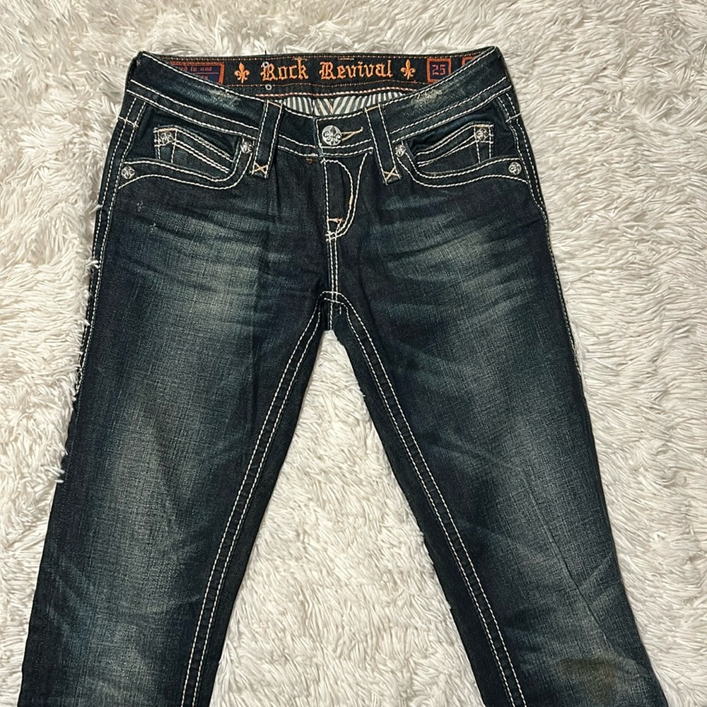 Genuine Rock Revival Straight Leg Jeans Size 25 Style: Trina